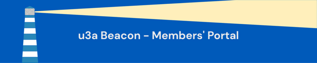 Header image for u3a Beacon Members' Portal details