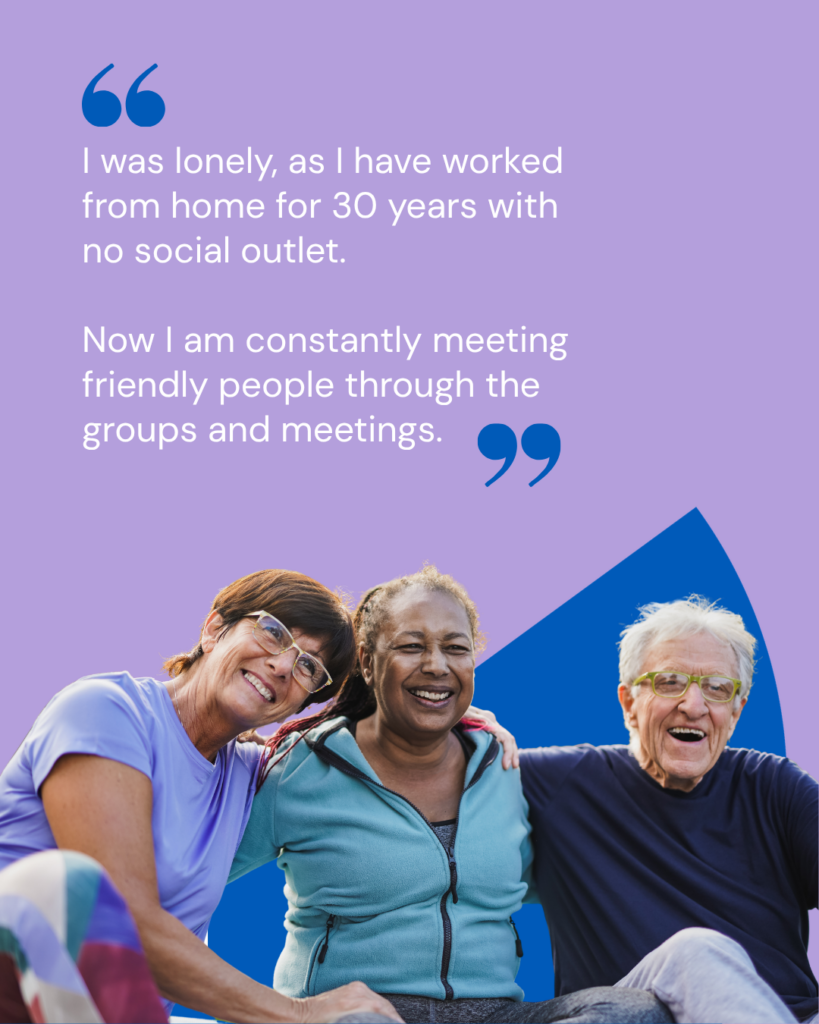 National u3a meeting people & quote image
